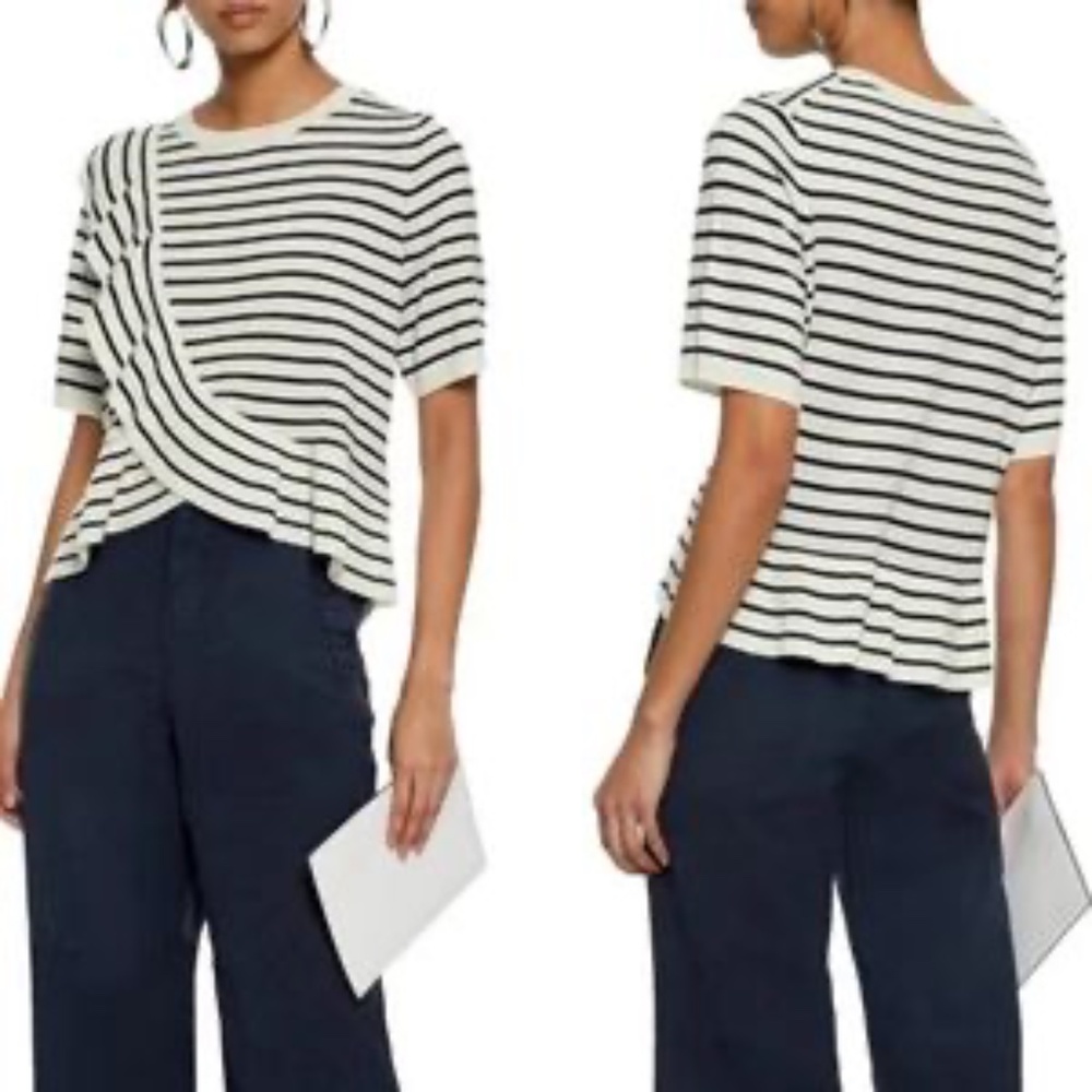 Joie Sweater Striped Jayni Wool Cashmere Top